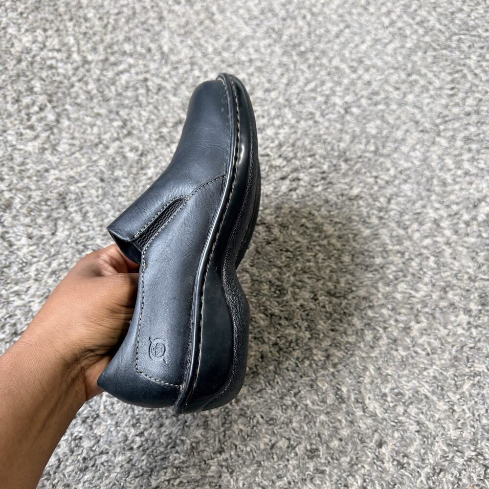 Born Women's Loafers Size 6 Shoe Black Leather Flats Comfort Career Office - Picture 4 of 8